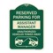 Signmission Reserved Parking for Assistant Manager Unauthorized Vehicles Towed Away Aluminum, A-DES-G-1824-23133 A-DES-G-1824-23133 - alternate 1
